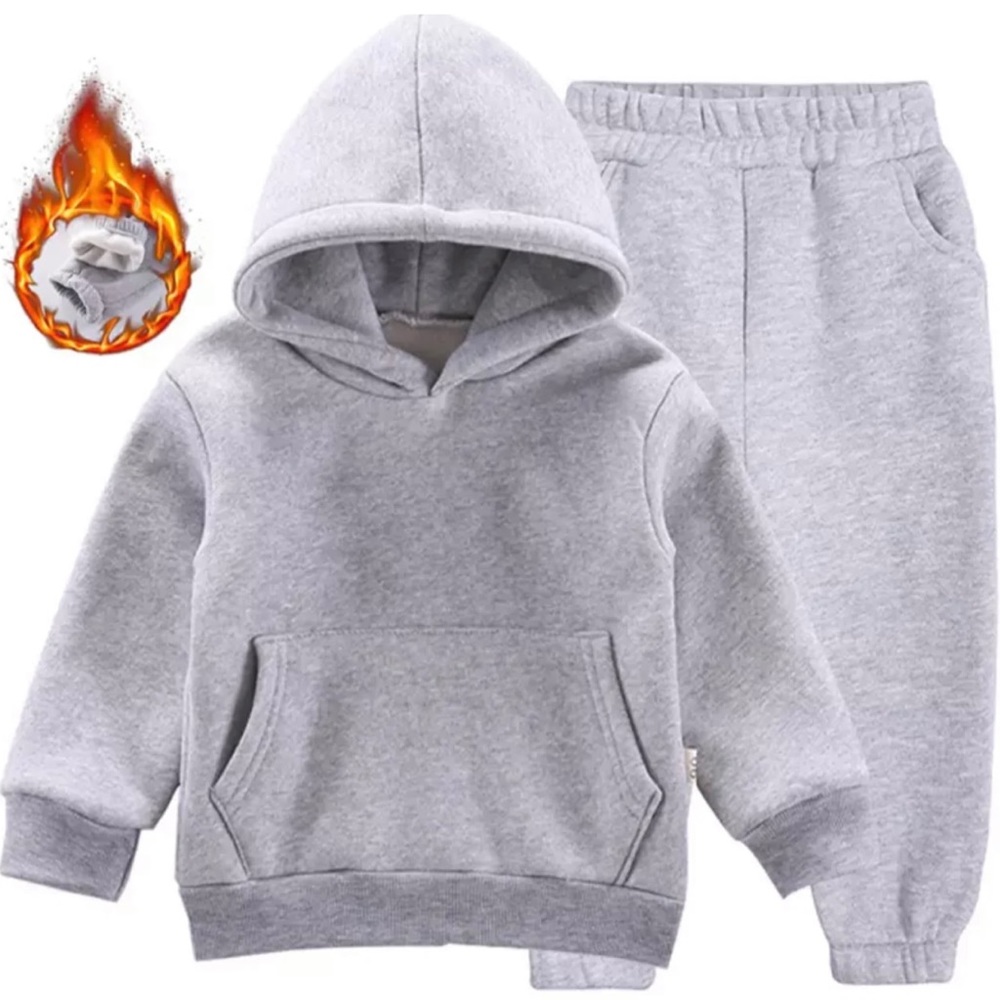 Grey kids sweat two piece